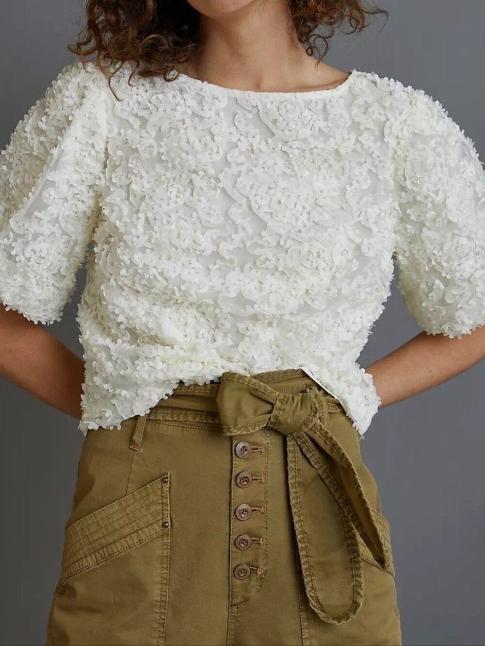 Anthropologie Maeve Presley Applique Blouse Size Small - Picture 2 of 16
